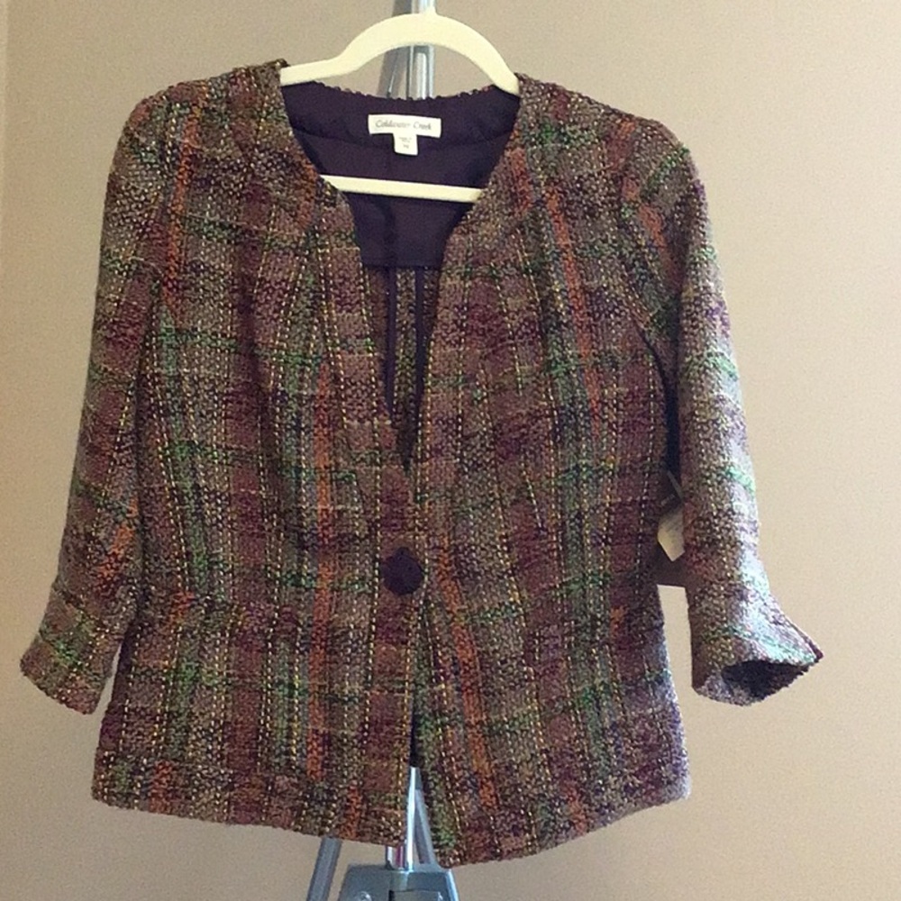 Coldwater Creek Colorful Tweed Jacket
